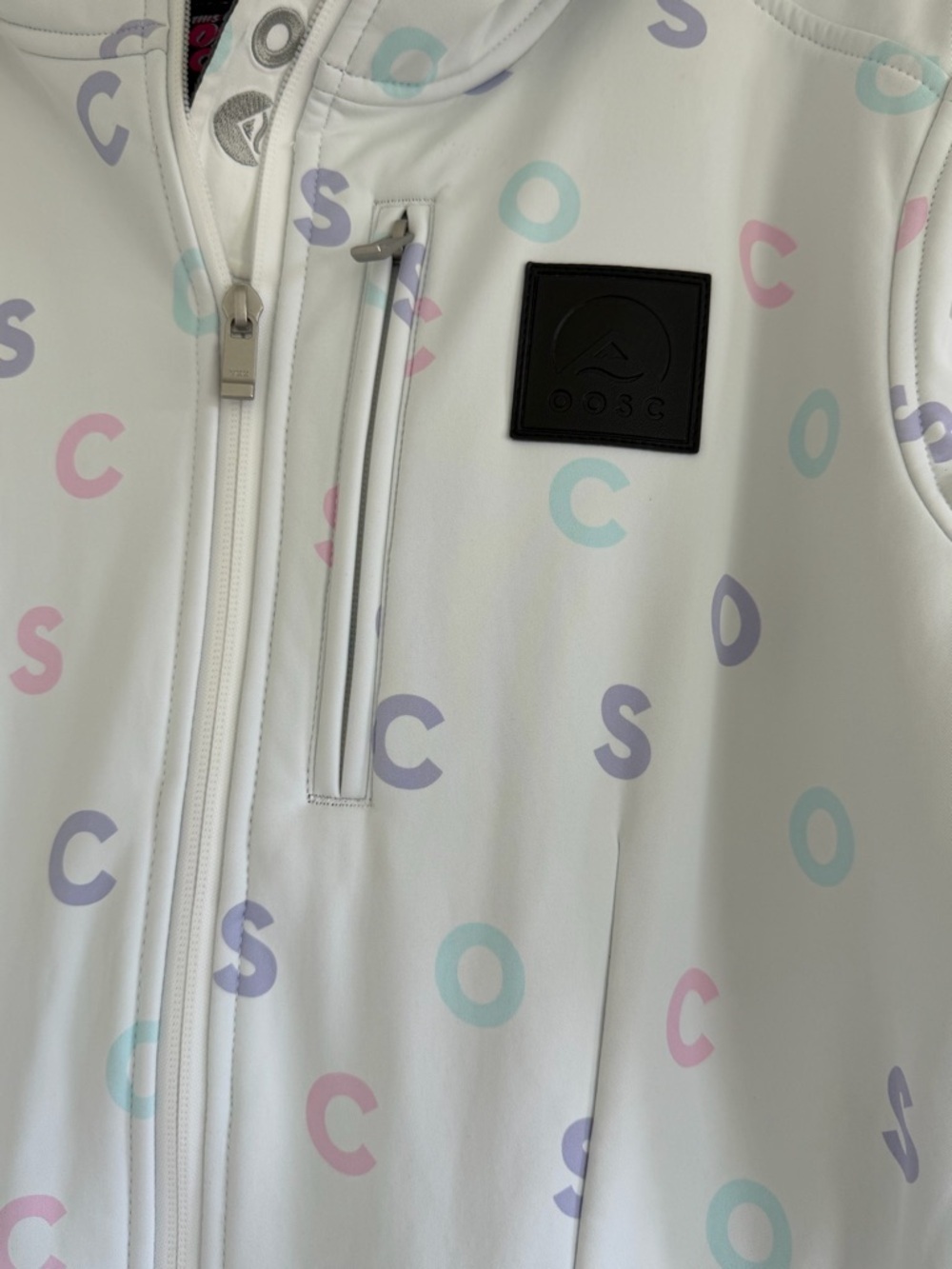 OOSC l Women's White Luxury Print Chic Ski Suit | L - Picture 6 of 17